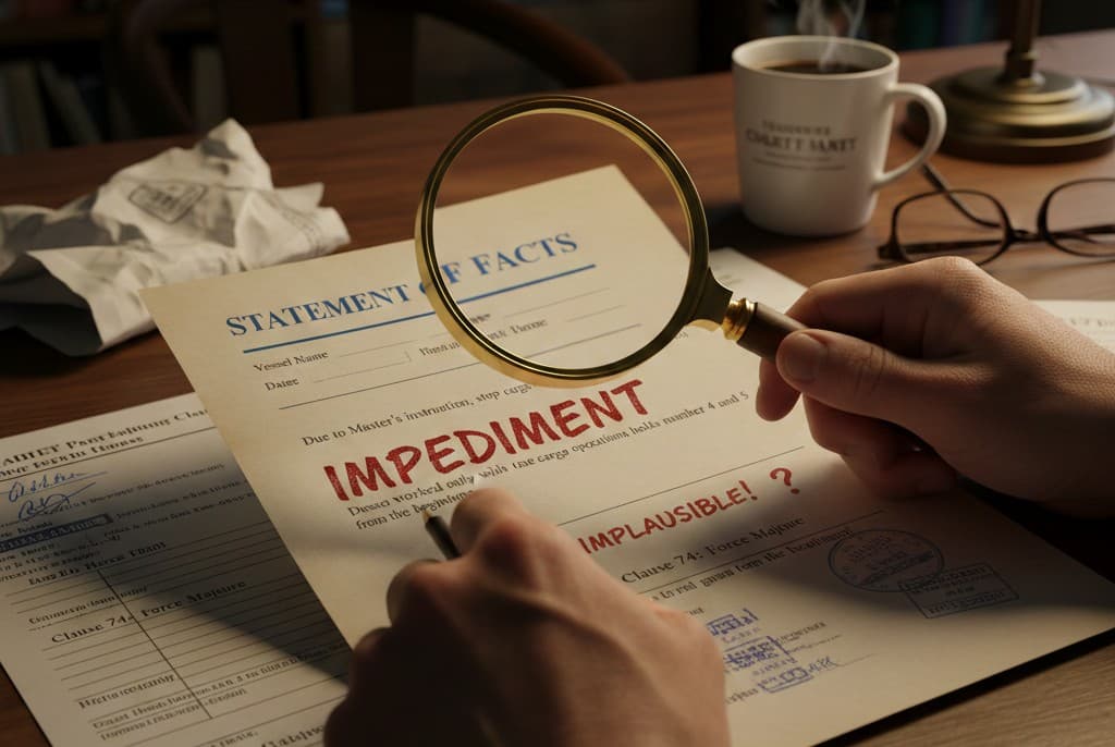 Statement of Facts document with handwritten remarks